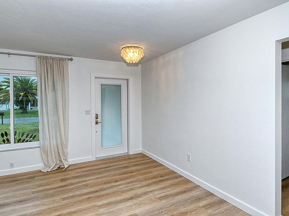 Large picture window at front of home