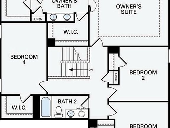 4 walk in closets 2 in master