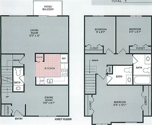 Floor plan Three Bedroom