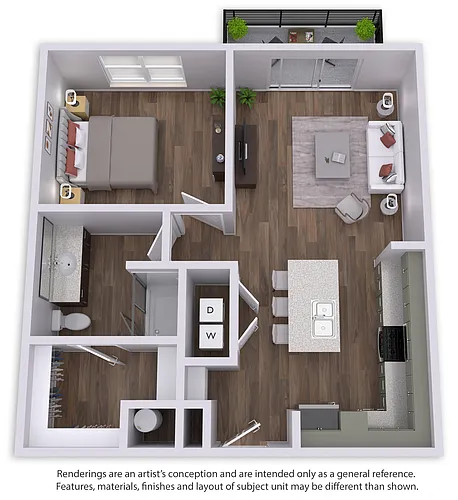 Floor plan A3 - 1 Bed