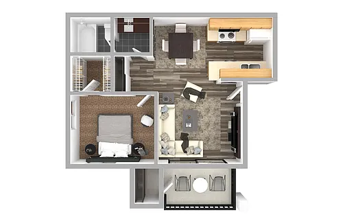 Floor plan One Bedroom Large