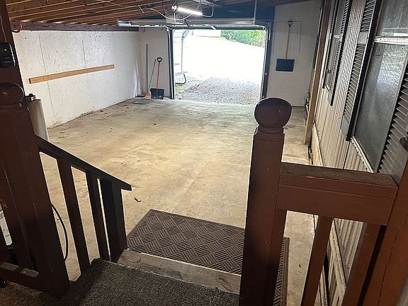 Attached garage entrance 