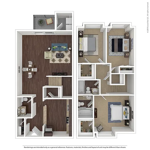 Floor plan 3x2.5 Townhome