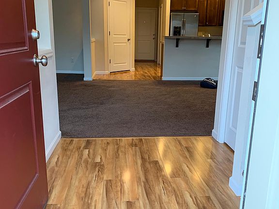 Entry way. Stairs and Entry closet on right.