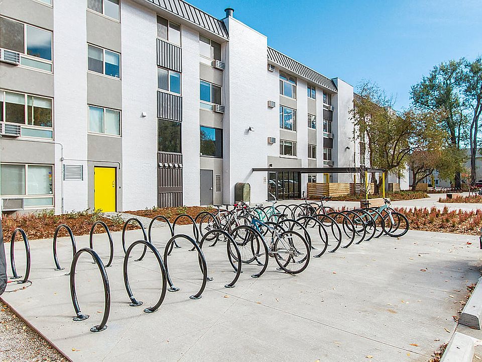 Exterior of Building with Bike Racks