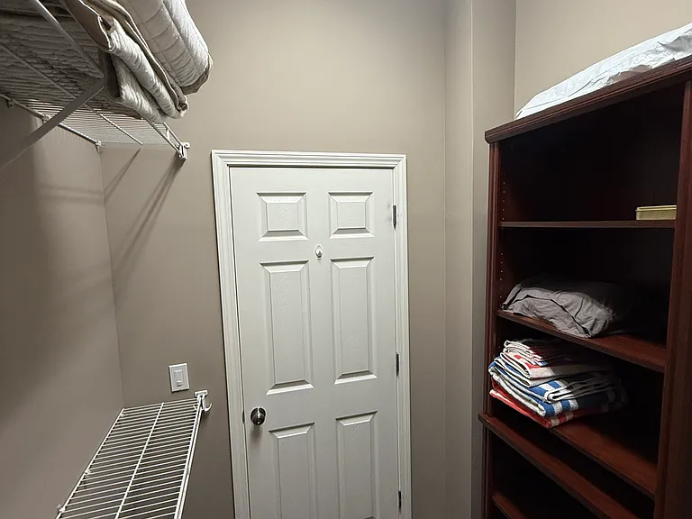 Walkin closet with built ins master bedroom