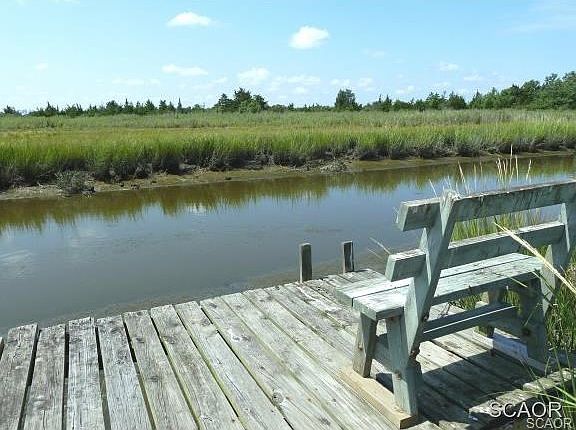 Private dock and Deep Hole Creek at low tide.