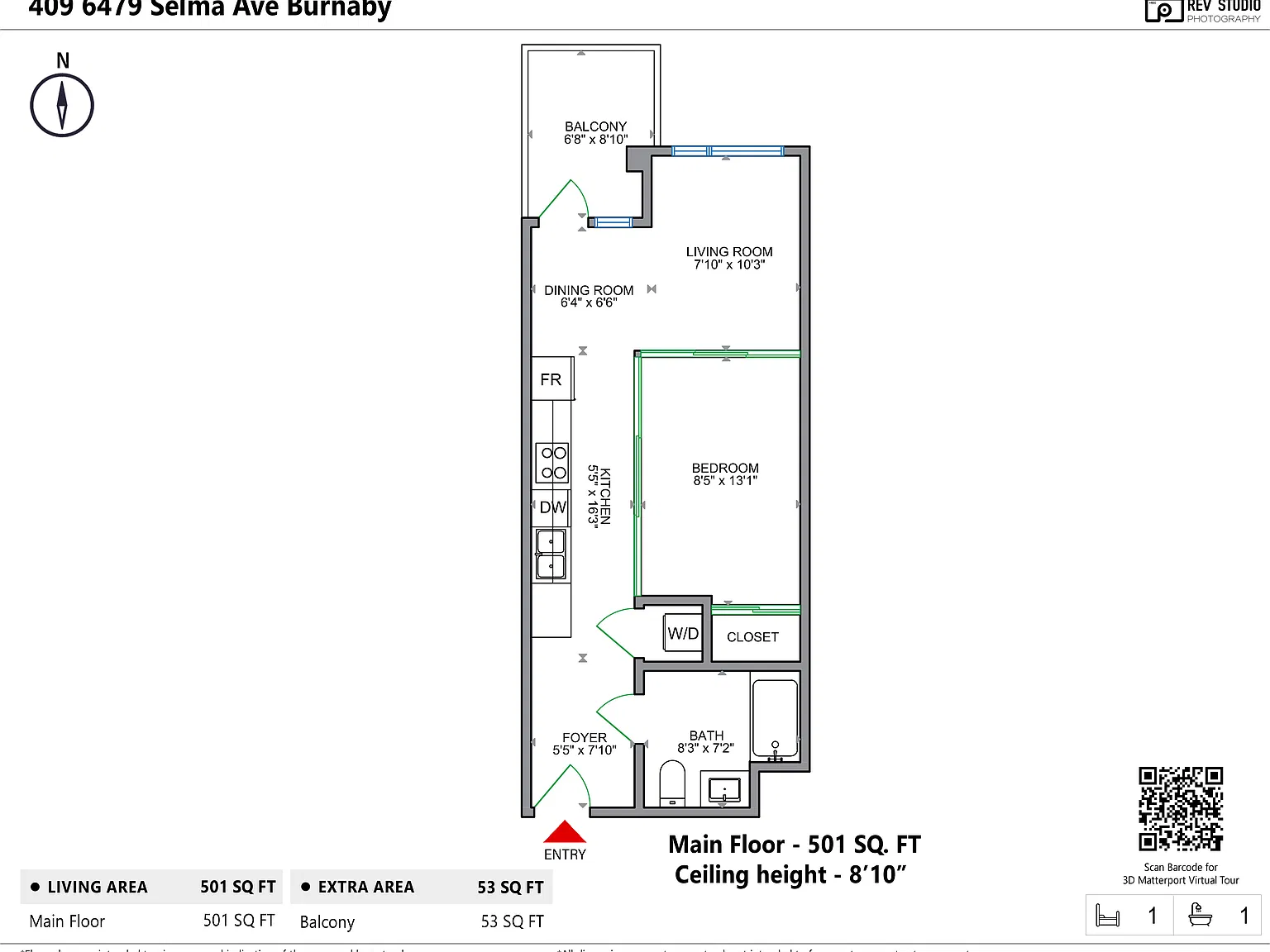 1 bed, 507 sqft, $2,049 — Photo 3