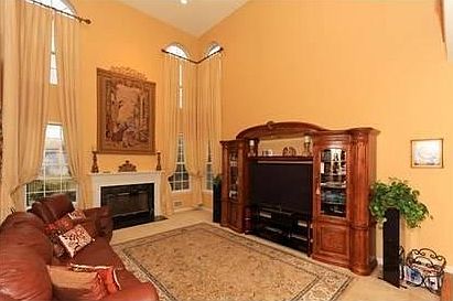 Soaring 2-story family room