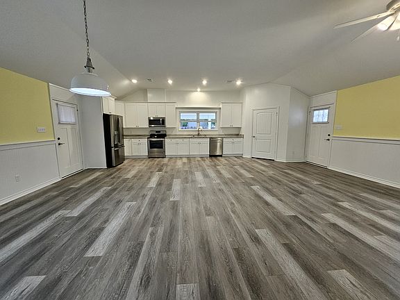 Living room kitchen view.