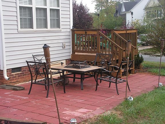 Deck and rear patio area