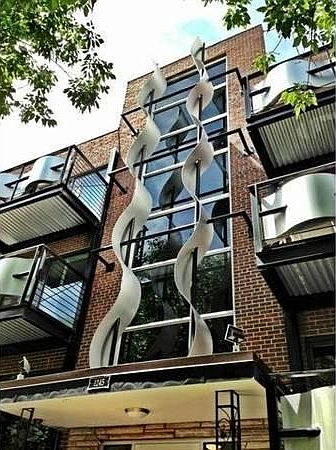 front of building
