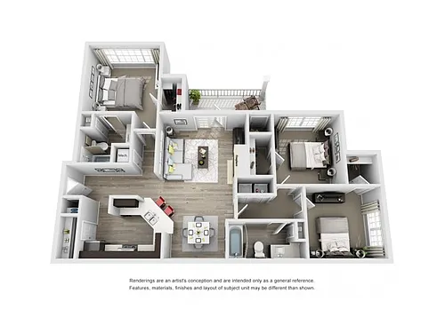 Floor plan Magnolia (1401 SF)