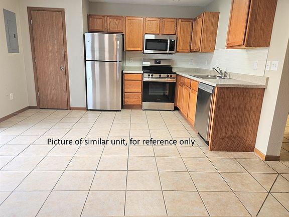 Kitchen and dining room from living room