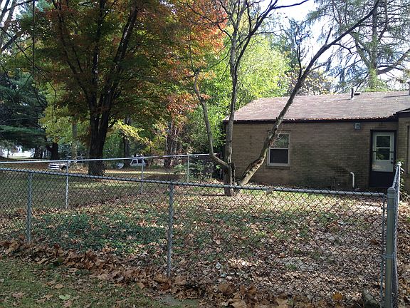 Partially fenced backyard