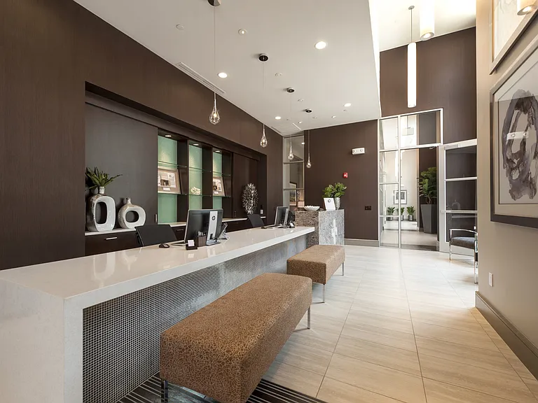 A modern space to begin your leasing journey.