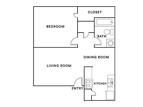 Floor plan 1 Bedroom