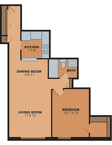Floor plan One Bedroom
