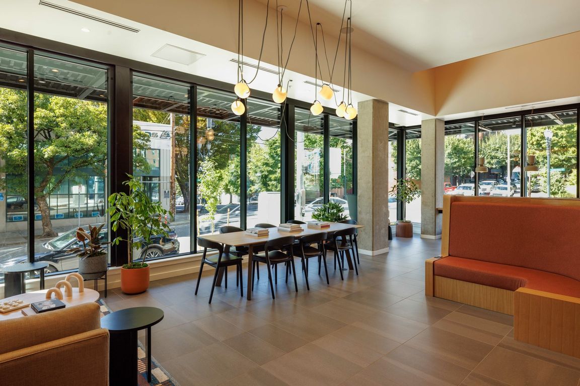 Elegant social lounge with comfortable seating