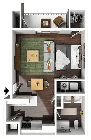 Floor plan Studio B