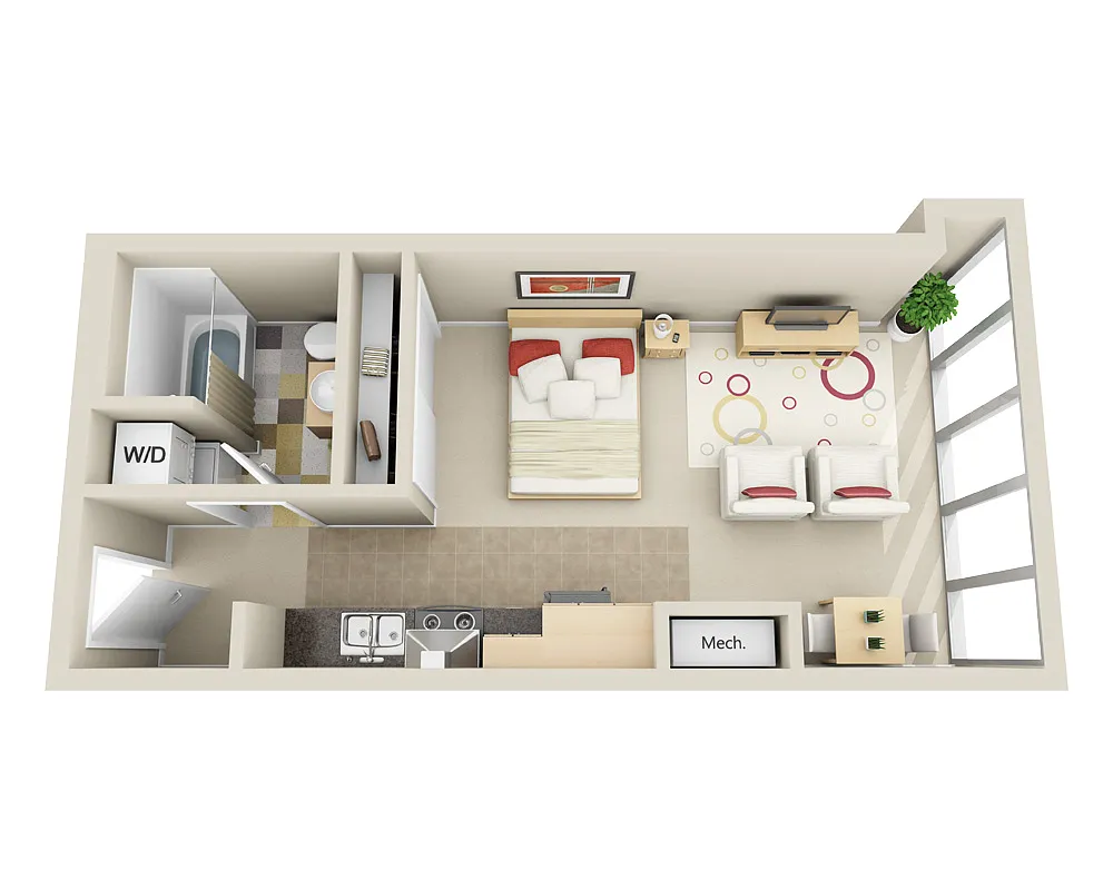 Floor plan Highrise E1E