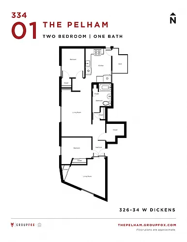 Floor plan Two Bedroom