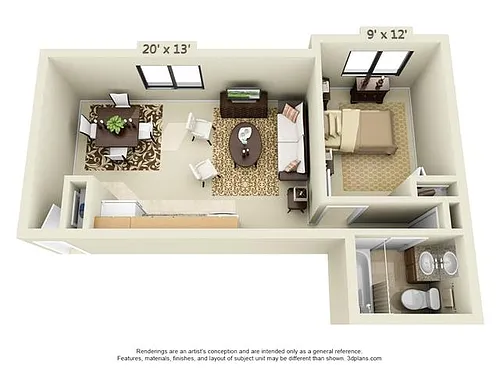 Floor plan 1 Bedroom