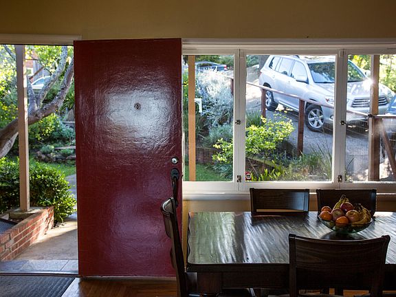 Inside front door, dining nook