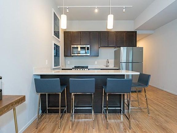 Clean and sleek kitchen of the Exchange