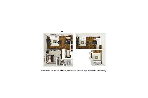 Floor plan 1 Bedroom Plus Loft