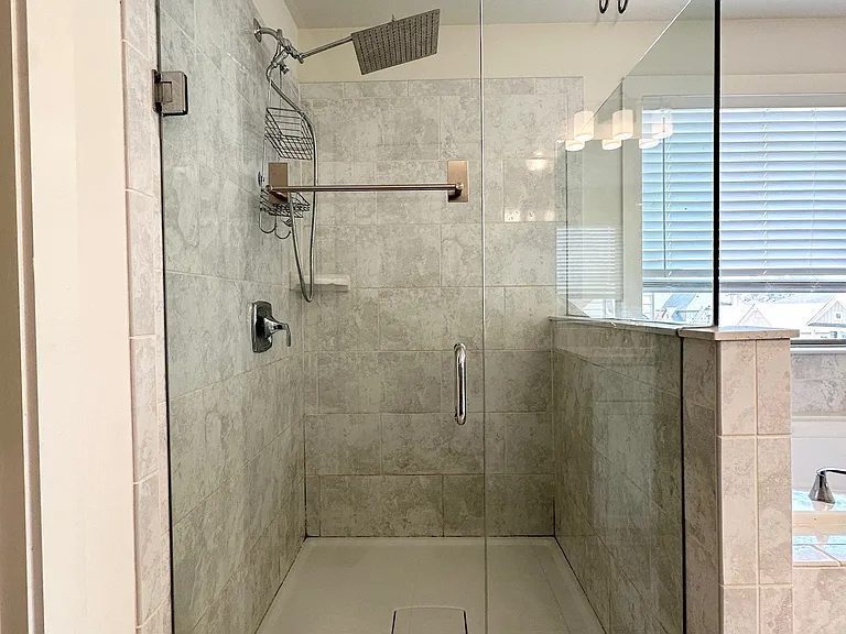 Large walk-in shower