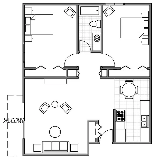 Floor plan 2 Bedroom