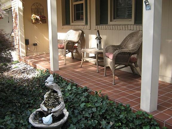 Tiled front porch