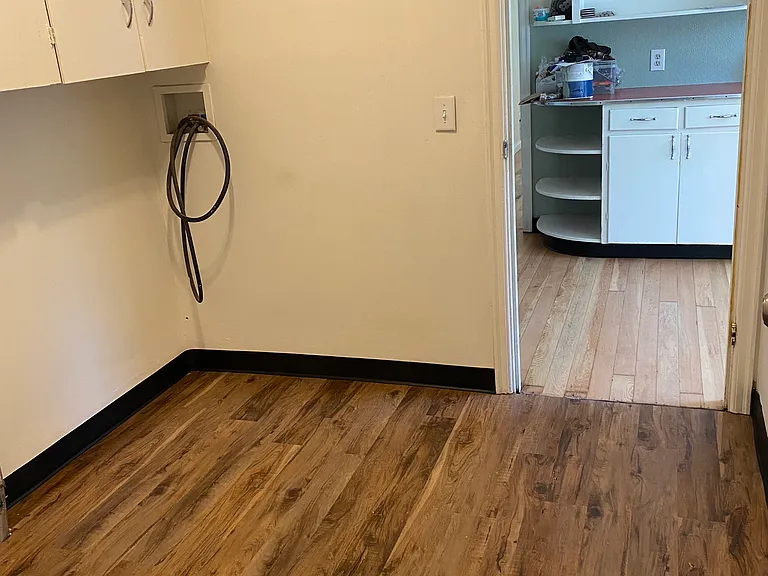 New laundry room flooring.
