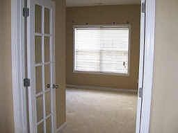 Beautiful French doors open to your home office!