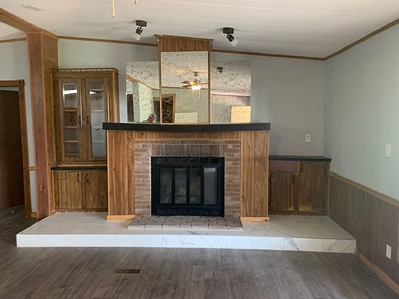 Living room fireplace
