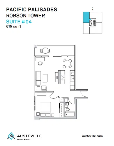 Floor plan 1 Bedroom 1 Bed 1 Bath