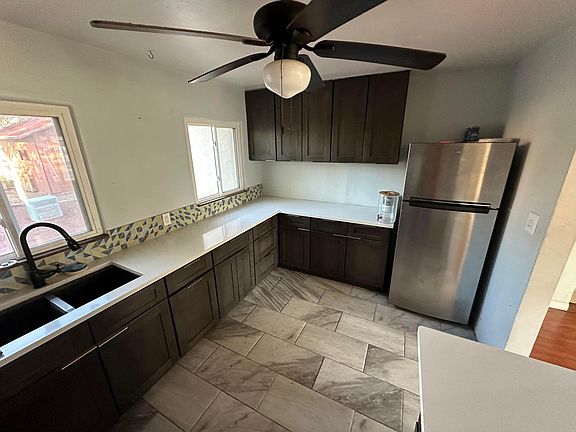 Kitchen with wraparound counters