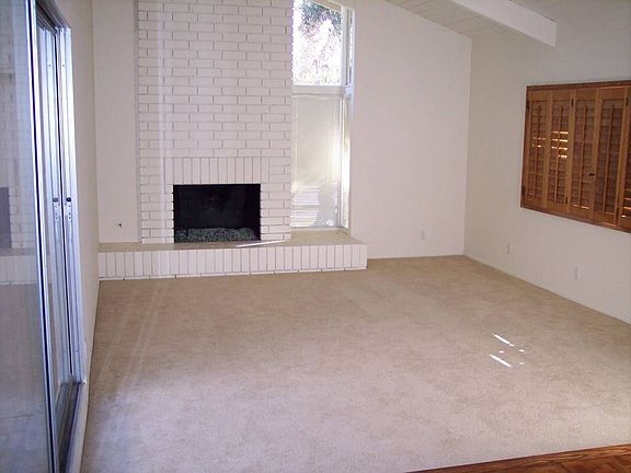 Fireplace in living room.