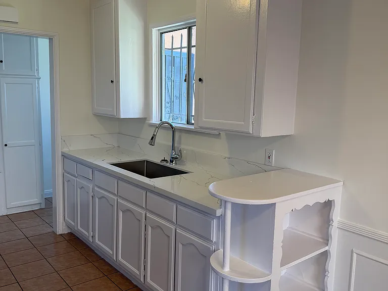 Kitchen counter with storage.