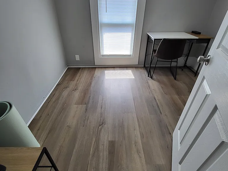 Bonus room can be used as an office space or for storage.
