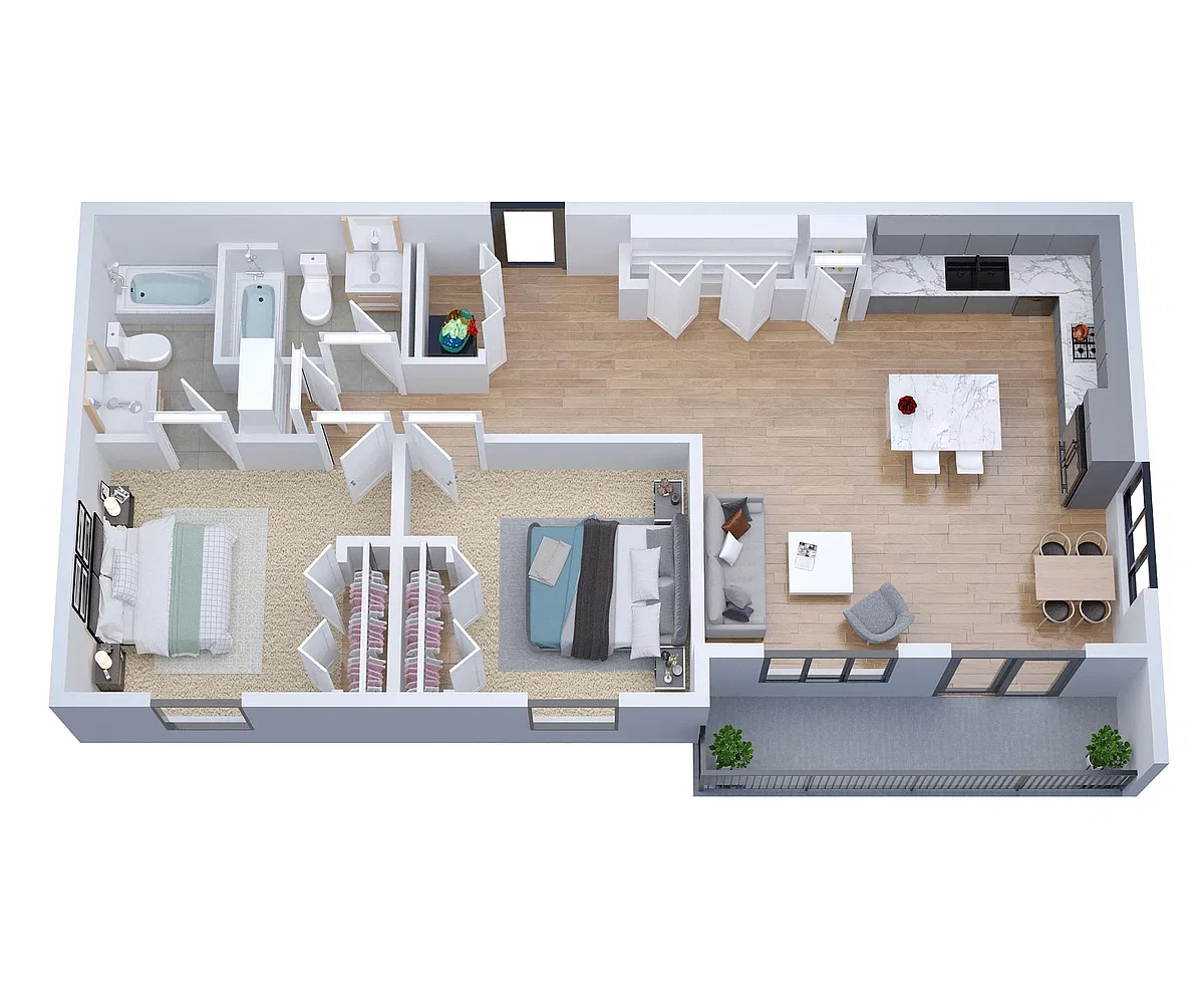 Floor plan 2X2