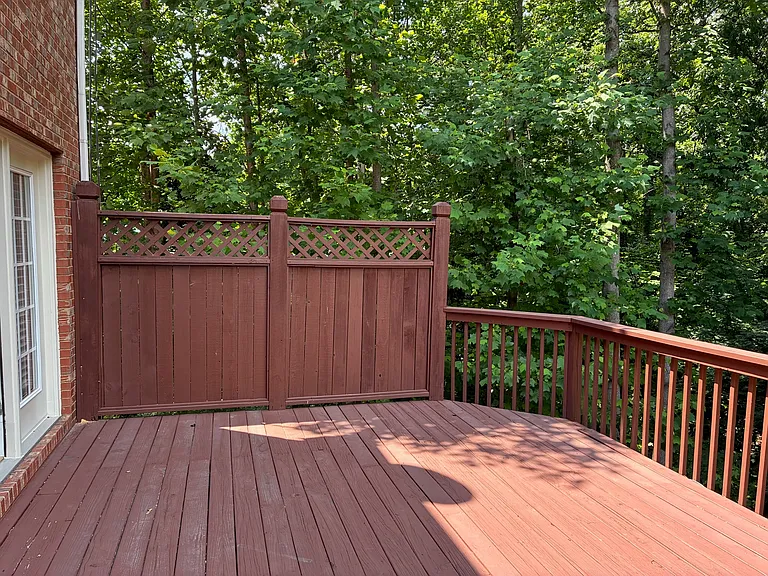 One side of the deck