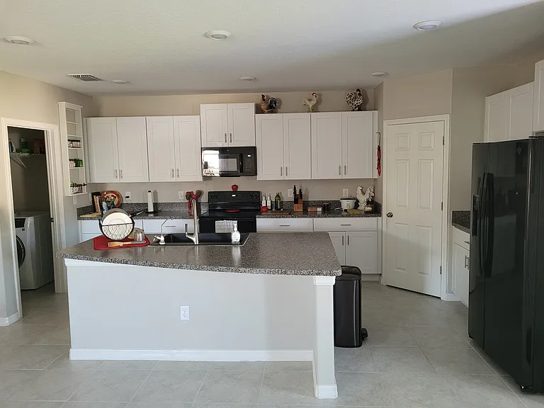 Fully stocked kitchen area