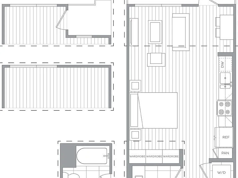 Studio / 1 Bath Studio / 1 Bath