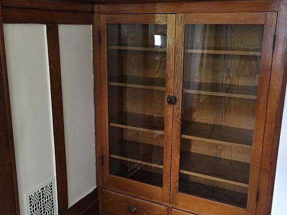 Bookcase in dining room