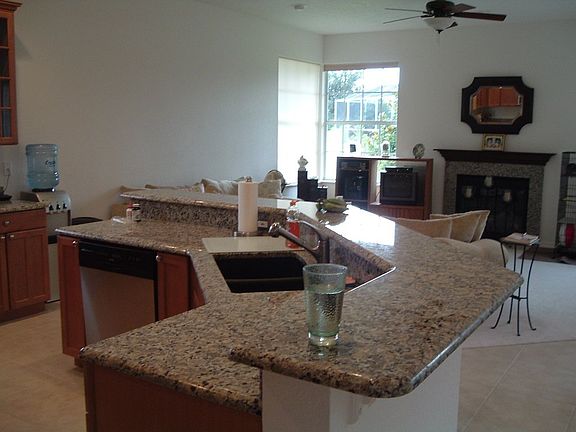 Kitchen Overlooks Family Room