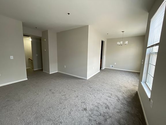 Open living room & dining area
