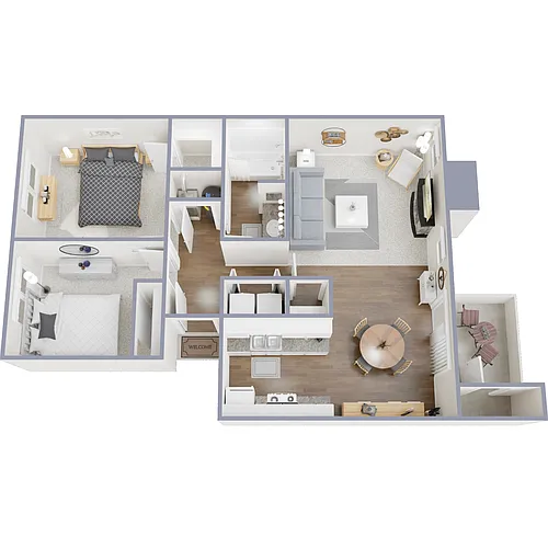 Floor plan 2A Two Bedroom