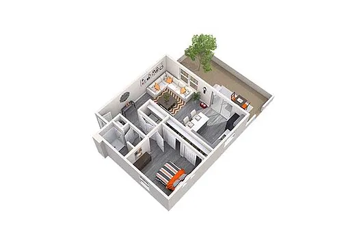 Floor plan One Bedroom